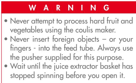 MAGIMIX JUICE EXTRACTOR SMOOTHIEMIX - WARNING - 6