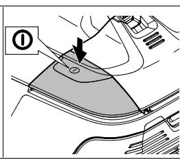 Technical diagram showing a mechanical component with an arrow indicating a step and a circled number ①