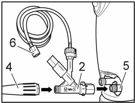 KARCHER EASY-FOAM-SET - 1a) Montaje con máquinas sin calentamento sin tambor portamanguera - 2