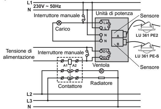 THEBEN LU361PE - E' POSSIBILE COLLEGARE SIMULTANEAMENTE DUE RILEVATORI LU 361 PE2 E LU 361 PE-S ALLA STESSA SCATOLA INGRESSI/USCITE (Vedi Fig. 7). - 1