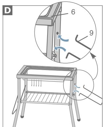 TEFAL LARGO - Monter les pieds support : - 4