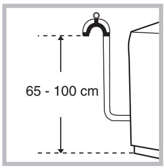 HOTPOINT AVTF 129 - Raccordement du tuyau de vidange - 1