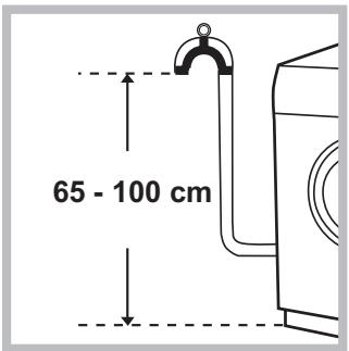 HOTPOINT ECO8D 169 - Anschluss des Ablaufschlauches - 1