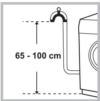 HOTPOINT ECO9F 1491 - Aansluiting van de afvoerbuis - 1