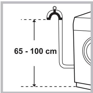 HOTPOINT ECO9F 1491 - Connecting the drain hose - 1