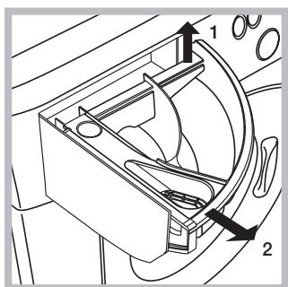 HOTPOINT ECO9F 1491 - Limpiar el contentedor de detergentes - 1