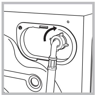 HOTPOINT ECO9F 1491 - Ligação do tubo de alimentação da água - 2