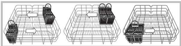 HOTPOINT LFF 8214 EU/HA - Beispiele zur Einordnung des Besteckkorbes - 1