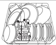 HOTPOINT LFF 8214 EU/HA - Loading example for the upper - lower rack - 2