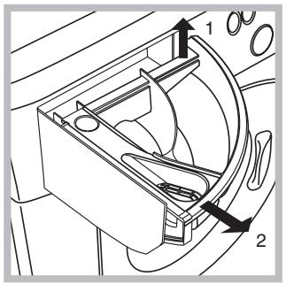 HOTPOINT AVL 62 - Limpiar el Cajón de los detergentes - 1