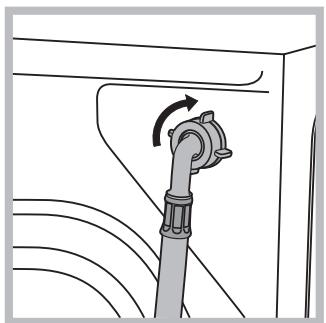 HOTPOINT AVL 62 - Connecting the water inlet hose - 2