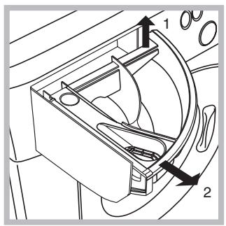 HOTPOINT AVL 62 - Limpar a gaveta dos detergentes - 1