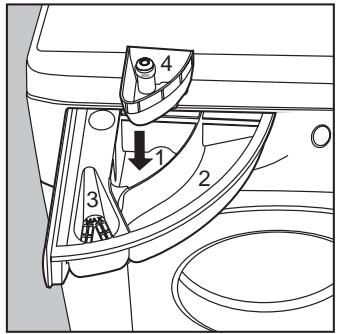 HOTPOINT AX 120 - The first secret is the easiest: the detergent dispenser is opened by rotating it outwards. - 2