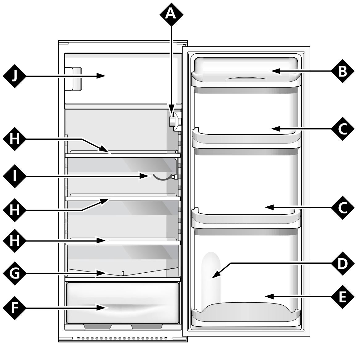 HOTPOINT BO 2324 AAI - Ausziehbares Abstellbord mit Decl und Eierablage - 1