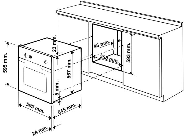 HOTPOINT FO 87 C.2/E IX - Installation des jours à encastrer - 1