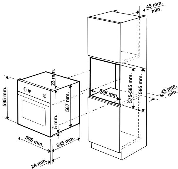 HOTPOINT FO 87 C.2/E IX - Installazione dei fornì da incasso - 2