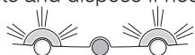 HOTPOINT EBLH 20223 F D O3 - b) The alarm sounds and the two yellow indicator lights flash. - 1