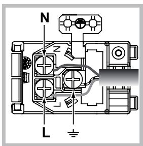 HOTPOINT FK 104 P 0 X/ HA - Fitting the power supply cable - 2