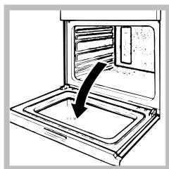 HOTPOINT FK 104 P 0 X/ HA - To remove oven door with soft closing hinges\*: - 1
