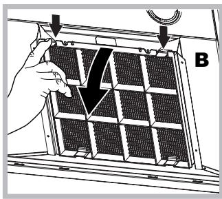 HOTPOINT HGF 6.8 AB X/HA - Servicing the charcoal filter (B) - 1