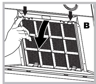 HOTPOINT HGF 6.8 AB X/HA - Manutenzione del filtro al carbone (B) - 1