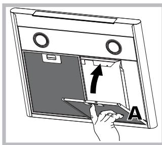 HOTPOINT HLC 9.B LAI X/HA - Mantenimiento de los filtros de grasas (A) - 1