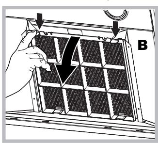 HOTPOINT HLC 9.B LAI X/HA - Manutenzione del filtro al carbone (B) - 1