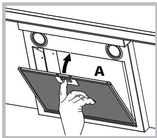 HOTPOINT HLQB 9.8 LASI X/HA - Servicing the grease filter (A) - 1