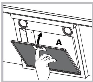 HOTPOINT HLQB 9.8 LASI X/HA - Mantenimiento de los filtros de grasas (A) - 1