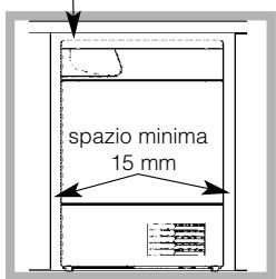 spazio minima 15 mm