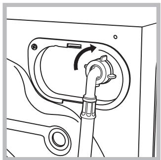 HOTPOINT WMUG 501 EU - Connecting the water inlet hose - 2