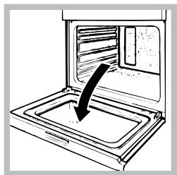 HOTPOINT FK1039ELP 0 X/HA - Para retirar a porta do forno com as dobradiças soft closing\*: - 1