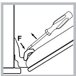 HOTPOINT FK1039ELP 0 X/HA - ! The door of LED INSIDE models cannot be removed. - 2