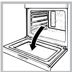 HOTPOINT FK1039ELP 0 X/HA - Para quitar la puerta del horno con las bisagras soft closing\*: - 1