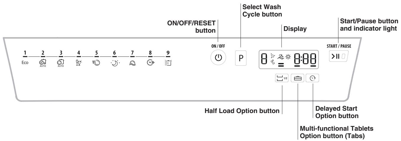 HOTPOINT LSFF 9M114 CX EU - Control panel - 1