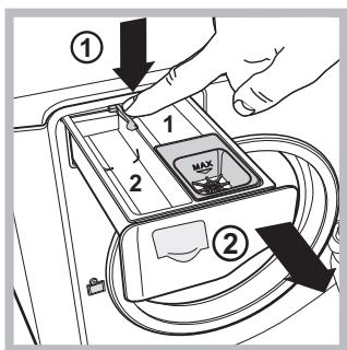 HOTPOINT PWAQ92F 29 FR - Cleaning the detergent dispenser drawer - 1