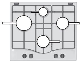 HOTPOINT FTGHG 641 D/HA - Le positionnement correct de la FTGH brûleur - 2