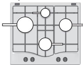 HOTPOINT FTGHL 641 D/EX/HA - Le positionnement correct de la FTGH brûleur - 2