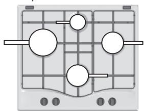 HOTPOINT PCN 641 IX/A - Conseils pratiques pour l'utilisation des brûleurs - 1