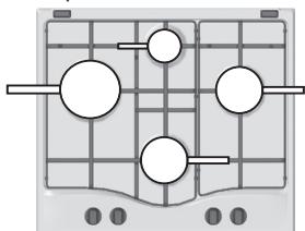 HOTPOINT PCN 642 U/IX/A - Conseils pratiques pour l'utilisation des brûleurs - 1