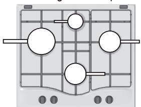 HOTPOINT PCN 642 U/IX/A - Consejos prácticos para el uso de los quemadores - 1