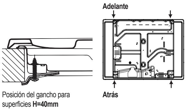 HOTPOINT PCN 642 U/IX/A - Esquema de fijación de los ganchos - 3