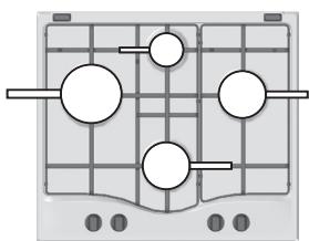 HOTPOINT PCN 642 U/IX/A - Practical advice on using the burners - 1