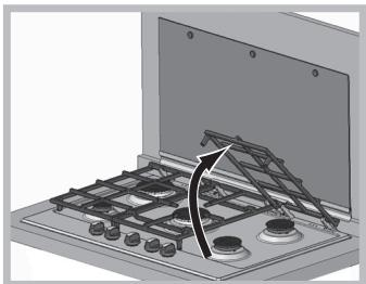 HOTPOINT PKL 641 D2/IX/HA - Pour ne pas endommager le dispositif d'allumage électrique, actionnez-le uniquement lorsque les brûleurs ont été remis en place. - 1