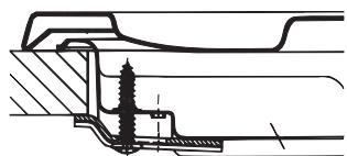 HOTPOINT PKL 642 IX/HA - Schéma de fixation des crochets - 1