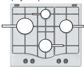 HOTPOINT TQG 641 HA - Conselhos práticos para'utilisation dos queimadores - 1