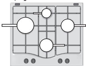 HOTPOINT TQG 641 HA - Consigli pratici per l'uso dei brucitori - 1