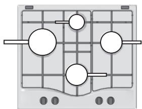 HOTPOINT TQG 641 HA - Practical advice on using the burners - 1