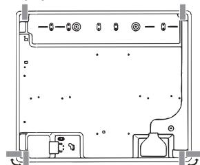 HOTPOINT TQG 641 HA - Schema di fissaggio dei ganci - 4