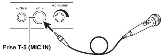 CALOR CTK-6200 - Raccordement d'un microphone (WK-6600 seulement) - 1